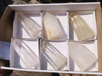 Polished Clear Quartz Crystal Points  x 6 From Madagascar