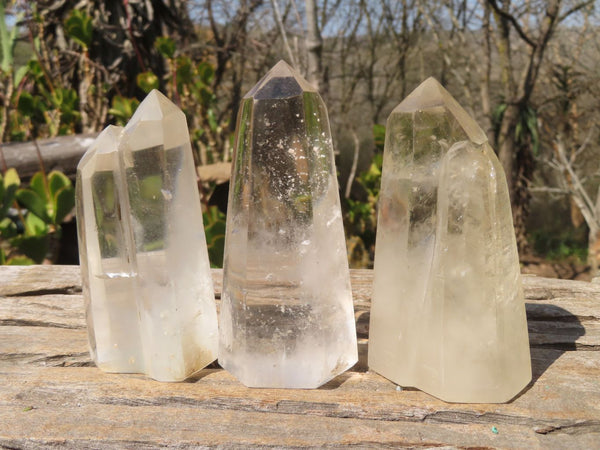 Polished Clear Quartz Crystal Points  x 6 From Madagascar