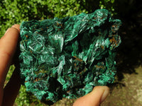 Natural Chatoyant Silky Malachite Specimens  x 2 From Congo - Toprock Gemstones and Minerals 