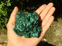 Natural Chatoyant Silky Malachite Specimens  x 2 From Congo - Toprock Gemstones and Minerals 