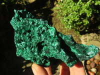 Natural Chatoyant Silky Malachite Specimens  x 2 From Congo - Toprock Gemstones and Minerals 