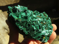 Natural Chatoyant Silky Malachite Specimens  x 2 From Congo - Toprock Gemstones and Minerals 