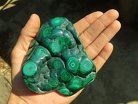 Polished Malachite Free Forms x 3 From Kolwezi, Congo