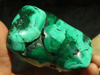 Polished Malachite Free Forms x 3 From Kolwezi, Congo