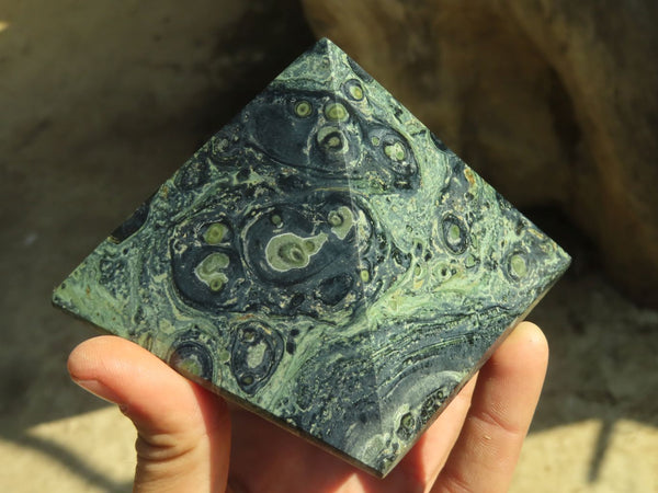 Polished Stromatolite Pyramids  x 3 From Katsepy, Madagascar