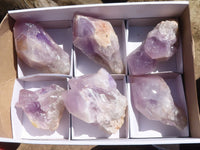 Natural Large Jacaranda Amethyst Crystals  x 6 From Mumbwa, Zambia - Toprock Gemstones and Minerals 