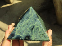 Polished Stromatolite Pyramids  x 3 From Katsepy, Madagascar