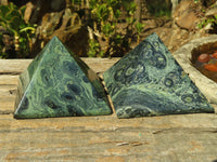 Polished Stromatolite Pyramids  x 3 From Katsepy, Madagascar