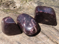 Polished Deep Purple Lepidolite Free Forms  x 3 From Zimbabwe - TopRock