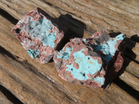 Natural Drusy Coated Chrysocolla Dolomite Specimens x 6 From Congo