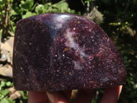 Polished Deep Purple Lepidolite Free Forms  x 3 From Zimbabwe - TopRock