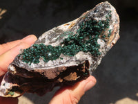 Natural Rare Ball Malachite On Drusy Quartz & Dolomite Matrix Specimens x 2 From Kambove, Congo