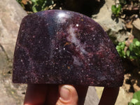 Polished Deep Purple Lepidolite Free Forms  x 3 From Zimbabwe - TopRock