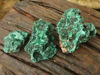 Natural Chatoyant Silky Malachite Specimens  x 6 From Kasompe, Congo - TopRock