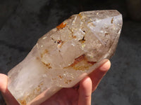 Polished Large Smokey Window Sceptre Quartz Crystal x 1 From Ankazobe, Madagascar