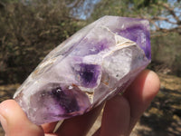 Polished Selection Of Window Amethyst / Smokey Amethyst Crystals  x 6 From Ankazobe, Madagascar - TopRock