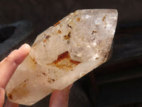 Polished Large Smokey Window Sceptre Quartz Crystal x 1 From Ankazobe, Madagascar