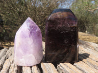 Polished Selection Of Window Amethyst / Smokey Amethyst Crystals  x 6 From Ankazobe, Madagascar - TopRock