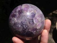 Polished Smokey Flower Amethyst Spheres  x 2 From Madagascar - TopRock