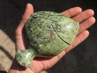 Polished Hand Carved Leopard stone Fish Carvings  x 3 From Madagascar