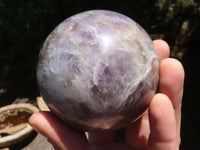 Polished Smokey Flower Amethyst Spheres  x 2 From Madagascar - TopRock