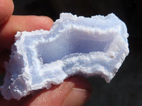 Natural Etched Blue Chalcedony Specimens  x 35 From Nsanje, Malawi