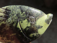 Polished Hand Carved Leopard stone Fish Carvings  x 3 From Madagascar