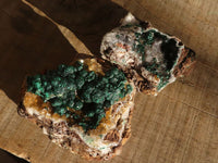 Natural Rare Ball Malachite With Quartz On Dolomite Specimens x 2 From Kambove, Congo