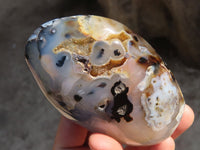 Polished Banded Agate Standing Free Forms  x 4 From West Coast, Madagascar