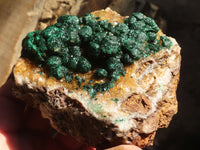 Natural Rare Ball Malachite With Quartz On Dolomite Specimens x 2 From Kambove, Congo