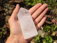 Polished Clear Quartz Points x 3 From Madagascar