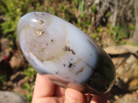 Polished Banded Agate Standing Free Forms  x 4 From West Coast, Madagascar