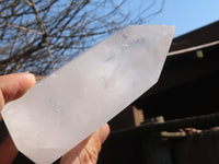 Polished Clear Quartz Points x 3 From Madagascar