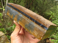 Natural Solid Blue & Gold Tigers Eye Slab x 1 From Southern Africa - Toprock Gemstones and Minerals 