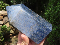 Polished Blue Lazulite Points  x 2 From Madagascar - TopRock