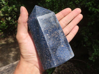 Polished Blue Lazulite Points  x 2 From Madagascar - TopRock