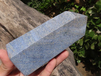 Polished Blue Lazulite Points  x 2 From Madagascar - TopRock