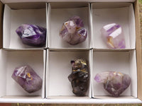 Polished Lovely Selection Of Window Amethyst Crystals  x 6 From Akansobe, Madagascar - TopRock