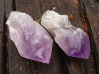 Polished Single Jacaranda Amethyst Crystals  x 12 From Mumbwa, Zambia - TopRock