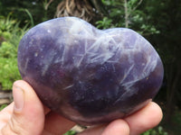 Polished Purple Lepidolite Hearts  x 6 From Madagascar - TopRock