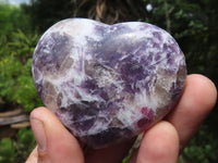 Polished Purple Lepidolite Hearts  x 6 From Madagascar - TopRock