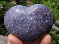 Polished Purple Lepidolite Hearts  x 6 From Madagascar - TopRock