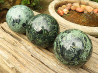 Polished Stromatolite / Kambamba Jasper Spheres  x 3 From Madagascar - Toprock Gemstones and Minerals 