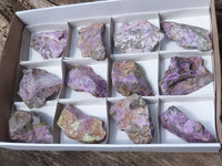 Natural Purple Stichtite Cobbed Specimens  x 12 From Barberton, South Africa - TopRock