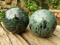 Polished Stromatolite / Kambamba Jasper Spheres  x 3 From Madagascar - Toprock Gemstones and Minerals 