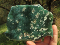 Polished Mtorolite Emerald Chrome Chrysoprase Plates x 5 From Mutorashanga, Zimbabwe - TopRock