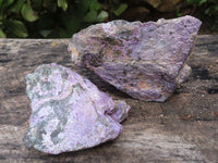 Natural Purple Stichtite Cobbed Specimens  x 12 From Barberton, South Africa - TopRock