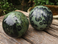 Polished Stromatolite / Kambamba Jasper Spheres  x 2 From Madagascar - TopRock