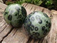 Polished Stromatolite / Kambamba Jasper Spheres  x 2 From Madagascar - TopRock