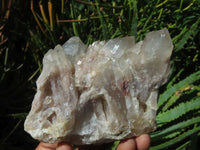 Natural Smokey Phantom Quartz Clusters x 4 From Lwena, Congo - TopRock